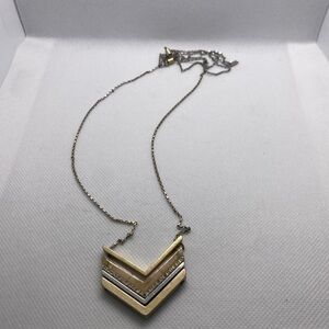 Loft gold and silver tone adjustable necklace statement piece